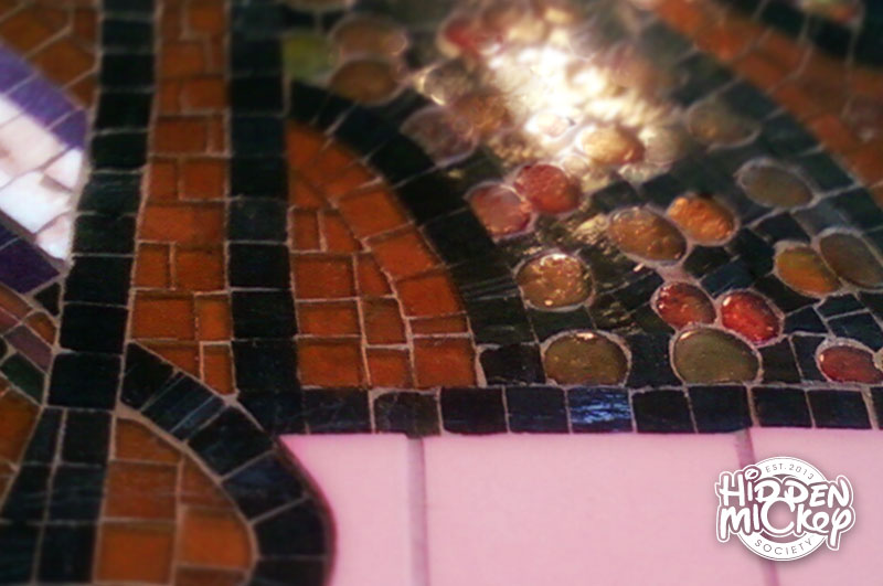A hidden Mickey shape built into a mosaic